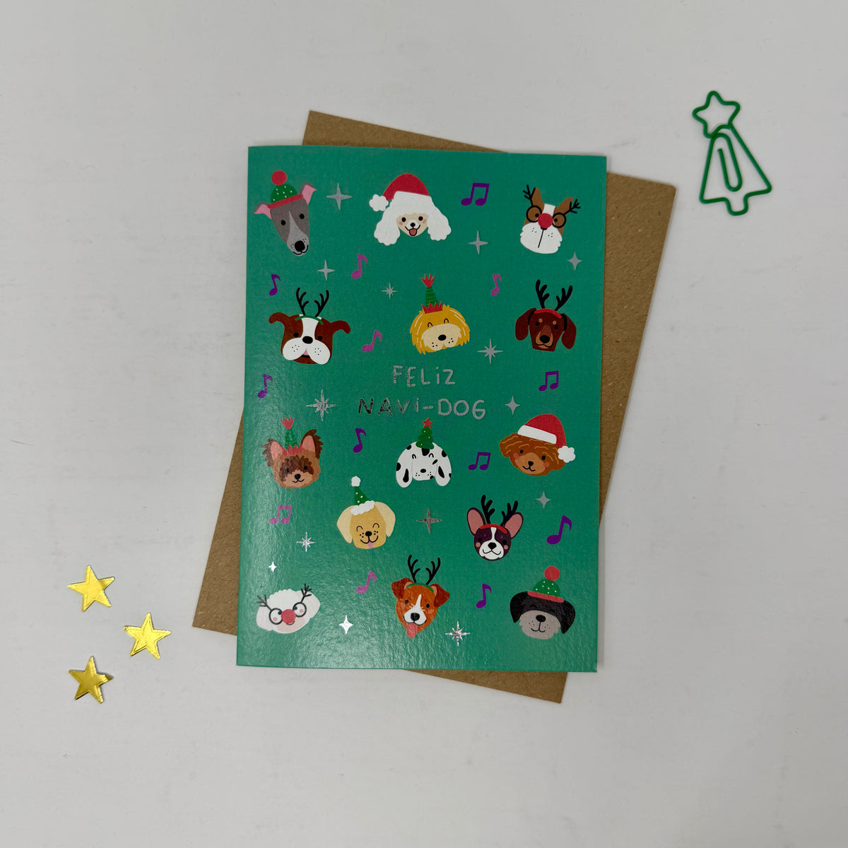 Cute Christmas Card with Dogs | Festive Card for Dog Lovers 'Feliz Navidog'