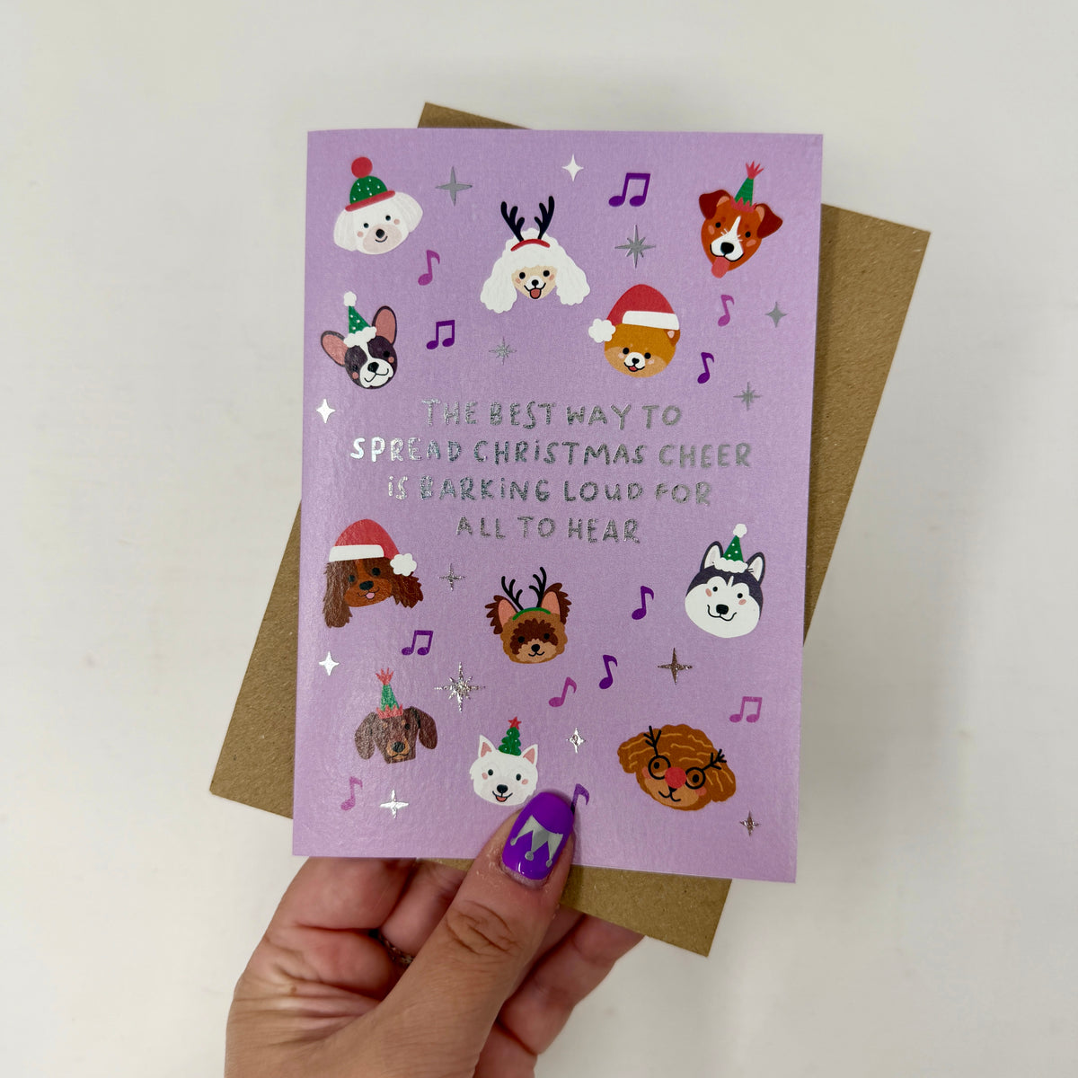 Dog Christmas Card | Festive Christmas Card for Dog Lovers 'The Best Way To Spread Christmas Cheer Is Barking Loud For All To Hear.'