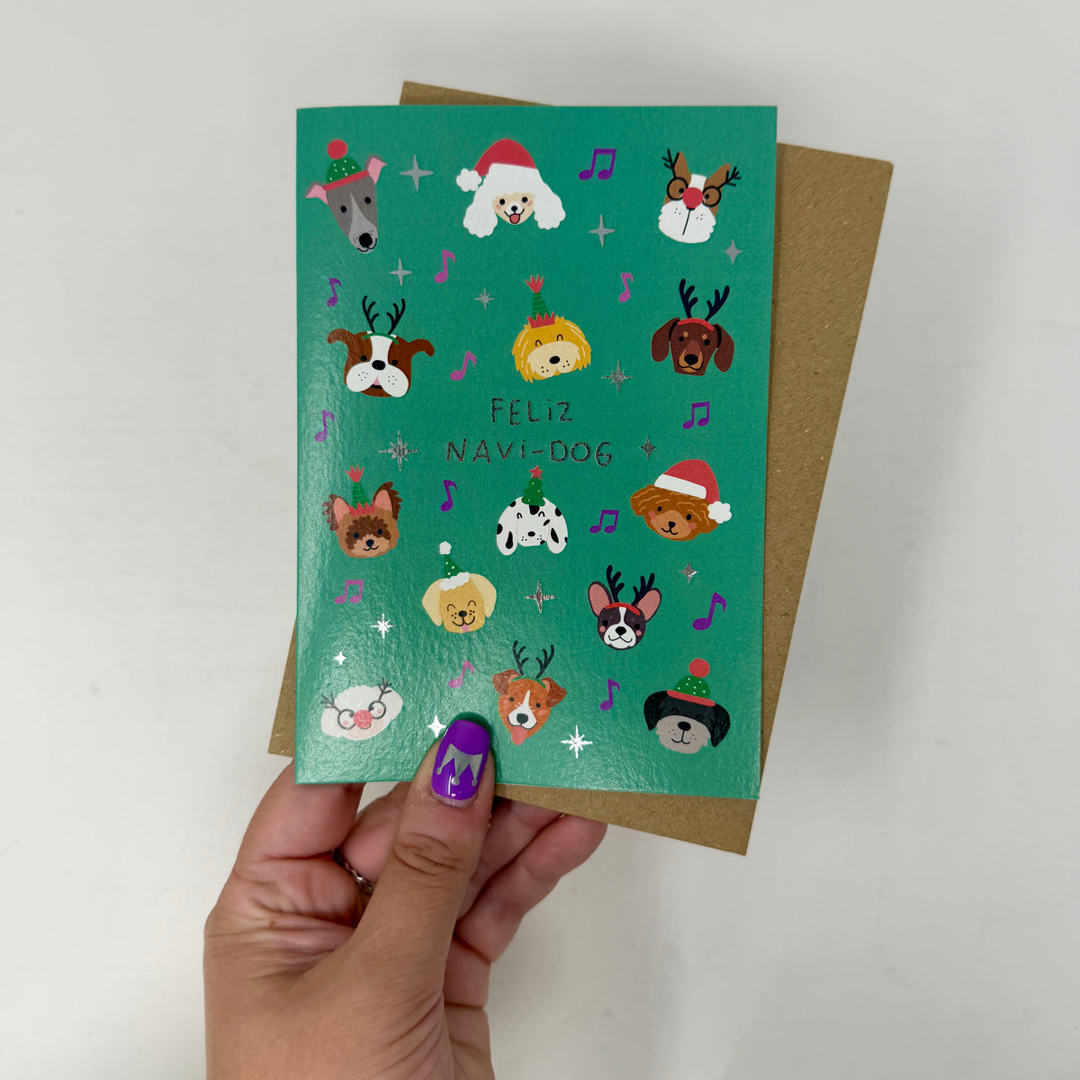 Cute Christmas Card with Dogs | Festive Card for Dog Lovers 'Feliz Navidog'