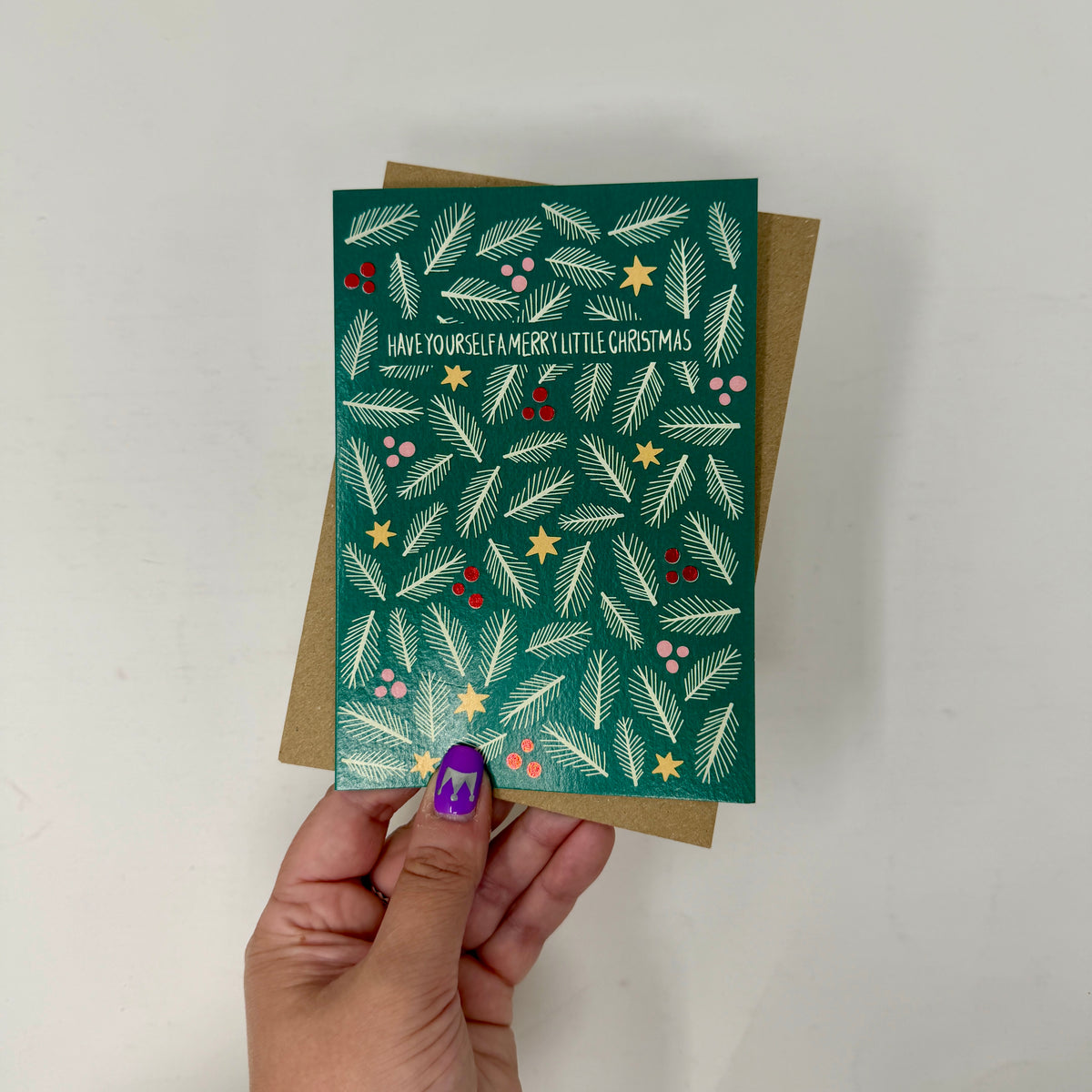Green Foliage Christmas Card | Festive Christmas Card 'Have Yourself A Merry Little Christmas'
