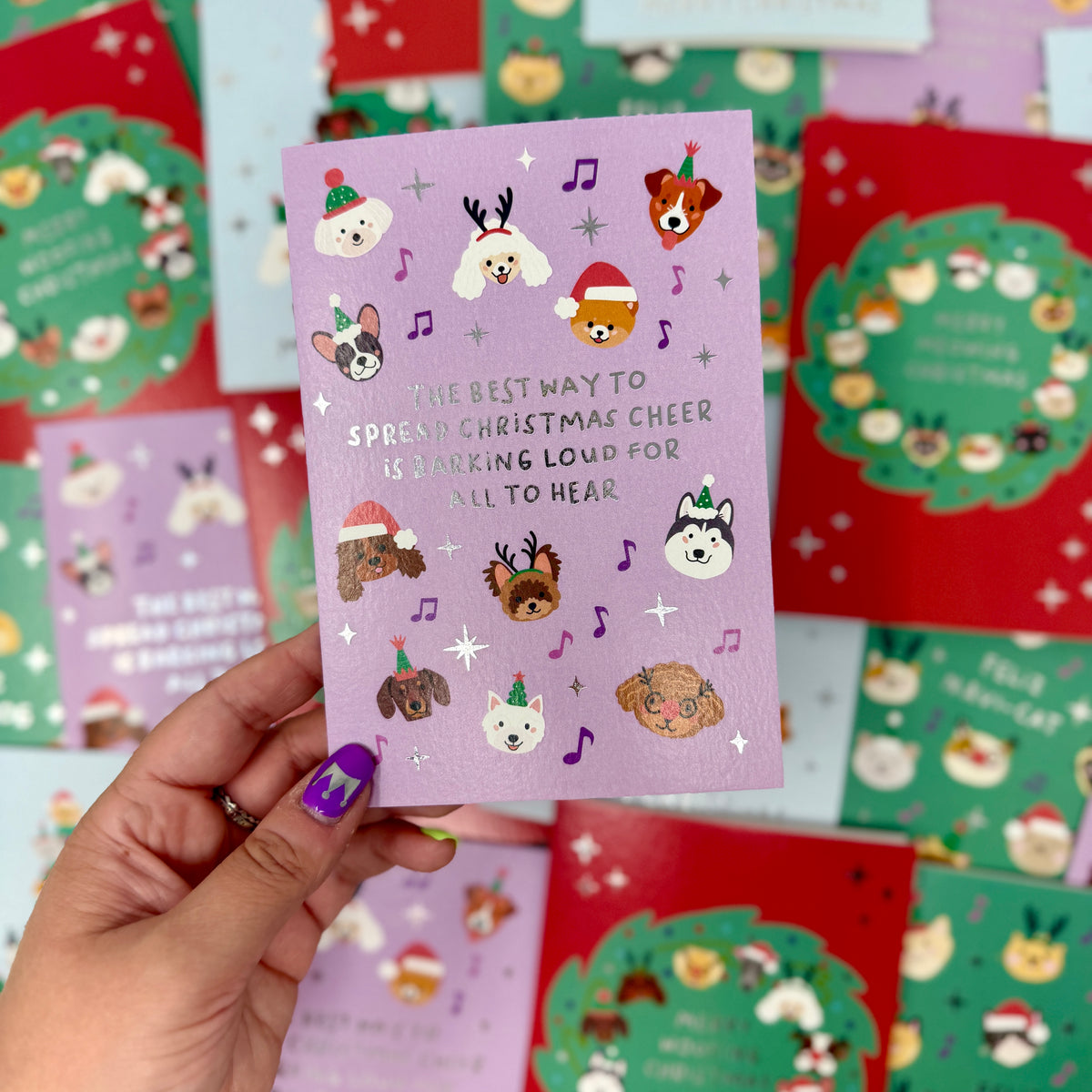 Dog Christmas Card | Festive Christmas Card for Dog Lovers 'The Best Way To Spread Christmas Cheer Is Barking Loud For All To Hear.'