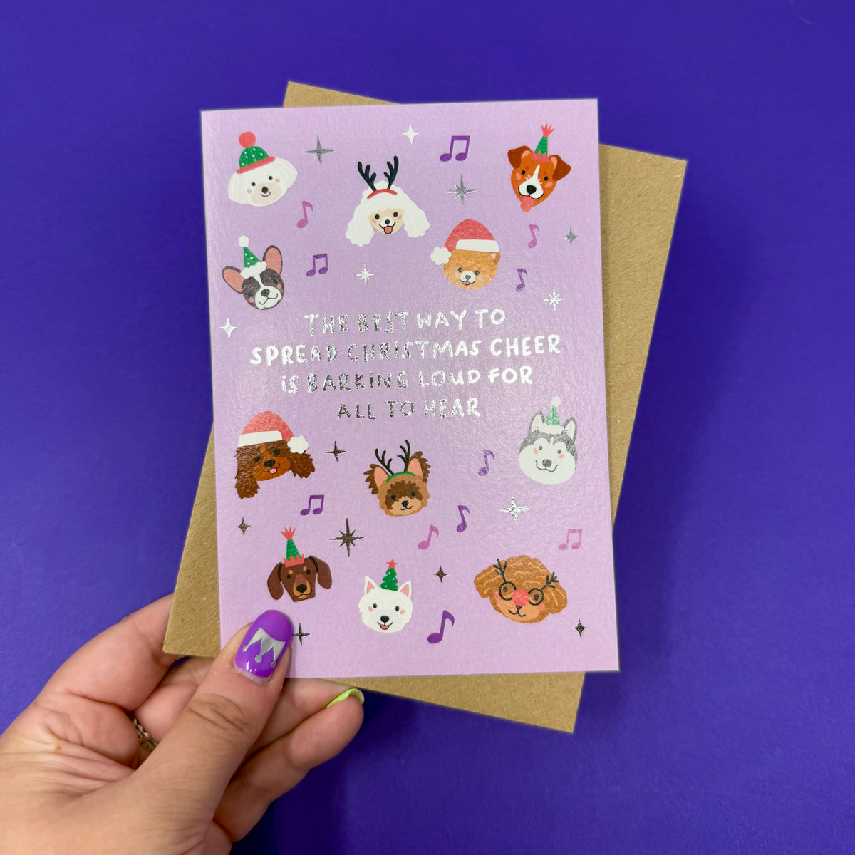 Dog Christmas Card | Festive Christmas Card for Dog Lovers 'The Best Way To Spread Christmas Cheer Is Barking Loud For All To Hear.'