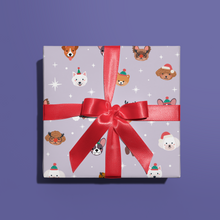 Colourful Christmas Dogs Gift Wrap - Two Sheets