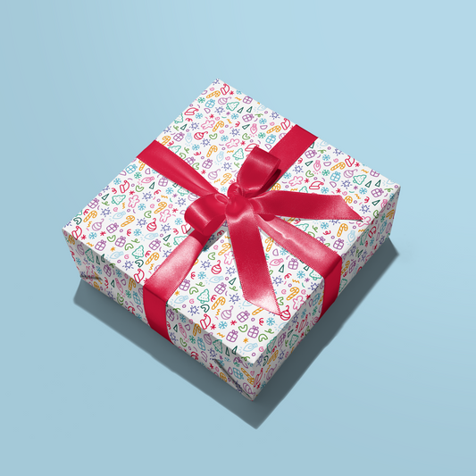 Christmas Doodle Gift Wrap - Two Sheets