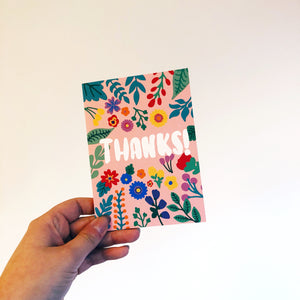 Colourful Thanks Card