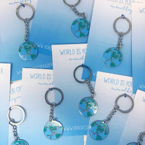 World Is Your Oyster Keyring
