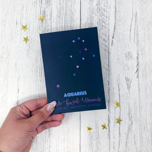 Aquarius Constellation Card