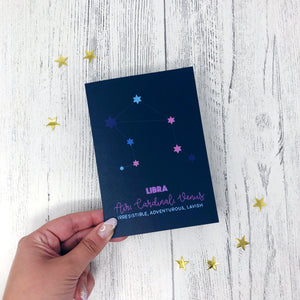Libra Constellation Card