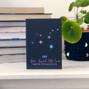 Leo Constellation Card