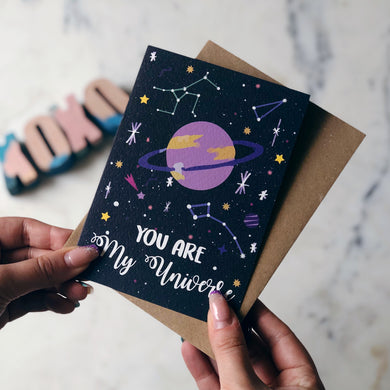 You Are My Universe Card