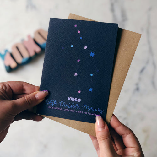 Virgo Constellation Card
