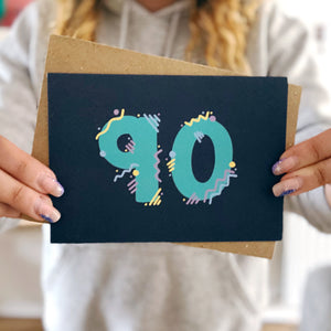 90th Birthday Card