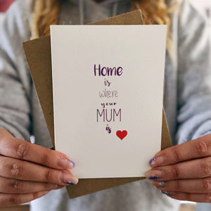 Home Is Where Your Mum Is Card
