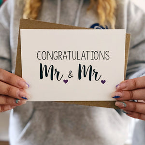 Congratulations Mr and Mr Wedding Card