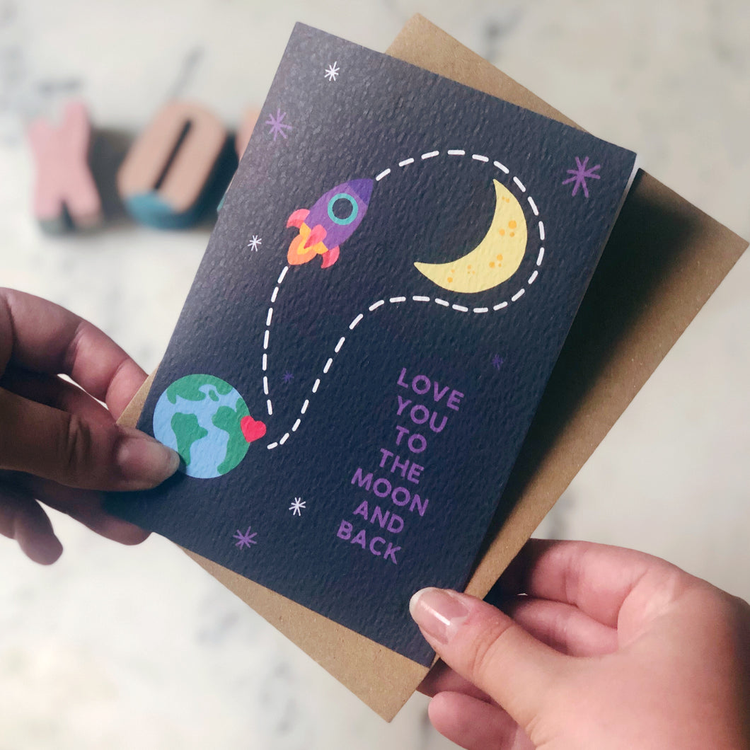 Love You To The Moon and Back Card