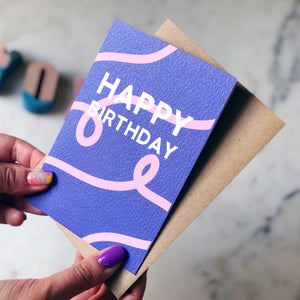 Happy Birthday Blue/Pink Card