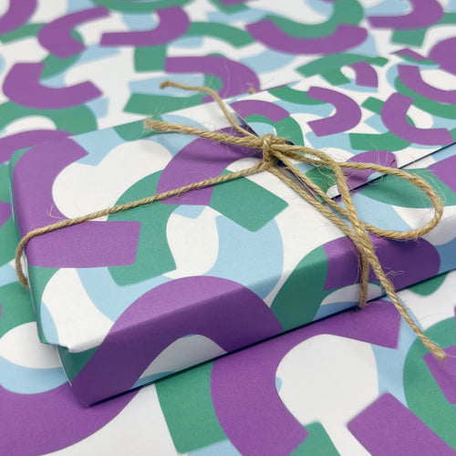 Charity Christmas Gift Wrap Abstract Three Sheets