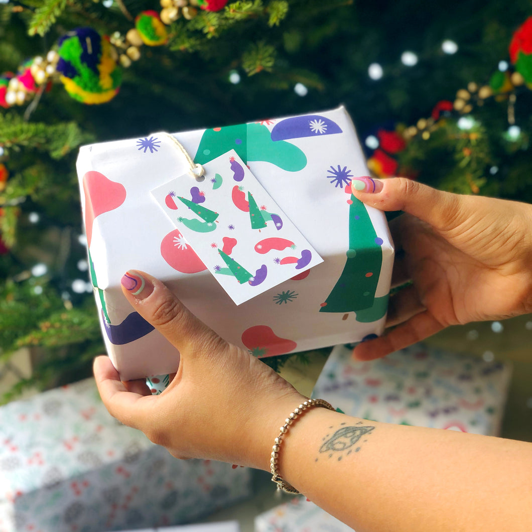 Charity Christmas Gift Wrap Tree Three Sheets