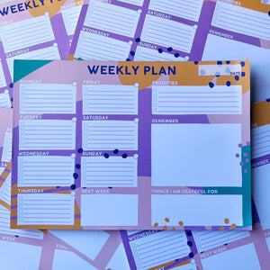 A4 Colourful Undated Weekly Planner
