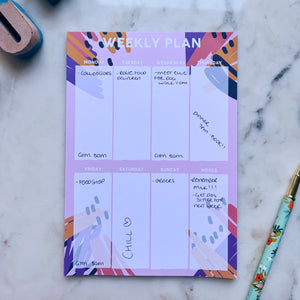A5 Colourful Undated Weekly Planner