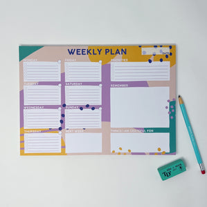 A4 Colourful Undated Weekly Planner